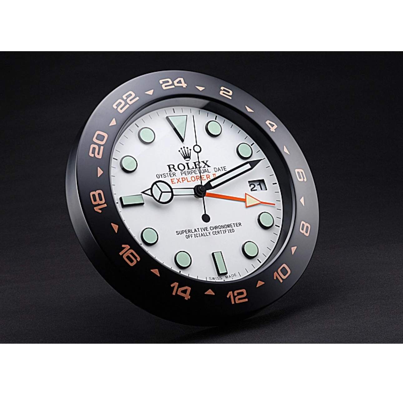 Aaa replica Wall Rolex II Black-Orange 622479 Explorer Clock 0611